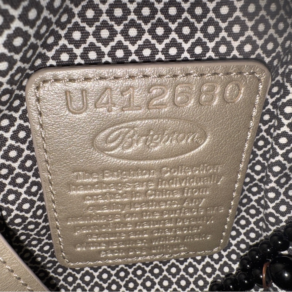 Brighton Barbados Pebbled Silver Leather Hobo Bag View 3